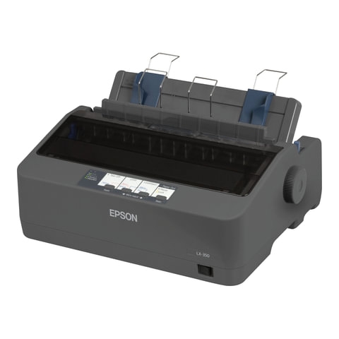 Принтер матричный EPSON LX-350 (9 игольный), А4, 347 знаков/сек, 4 млн/символов, USB, LPT, COM, C11CC24031