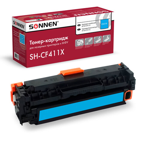 Картридж лазерный SONNEN (SH-CF411X) для HP LJ Pro M477/M452 ВЫСШЕЕ КАЧЕСТВО, голубой, 6500 страниц, 363947