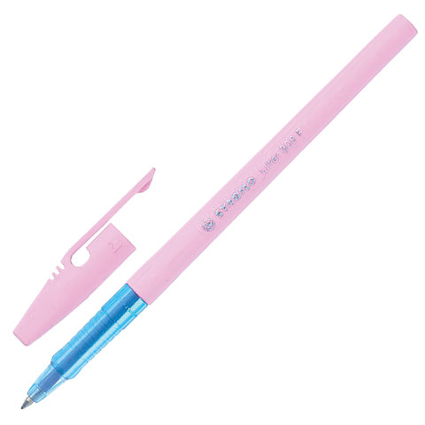 Ручка шариковая STABILO "Liner Pastel", СИНЯЯ, корпус розовый, узел 0,7 мм, линия письма 0,3 мм, 808FP1041-4