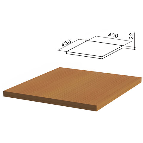 Крышка для тумбы приставной (код 640145) "Монолит", 400х450х22 мм, орех гварнери, ТМ01.3