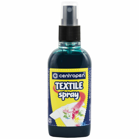 Краска-спрей для ткани и одежды ЗЕЛЕНАЯ CENTROPEN "Textile Spray", 110 мл, 1139, 9 1139 0010