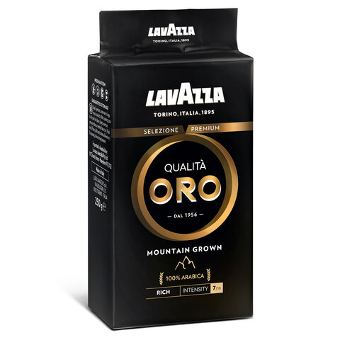 Кофе молотый LAVAZZA "Qualita Oro MOUNTAIN GROWN", арабика 100%, 250 г, 1333