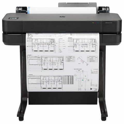 Плоттер HP DesignJet T630 24" A1, Wi-Fi, сетевая карта, с подставкой, 5HB09A