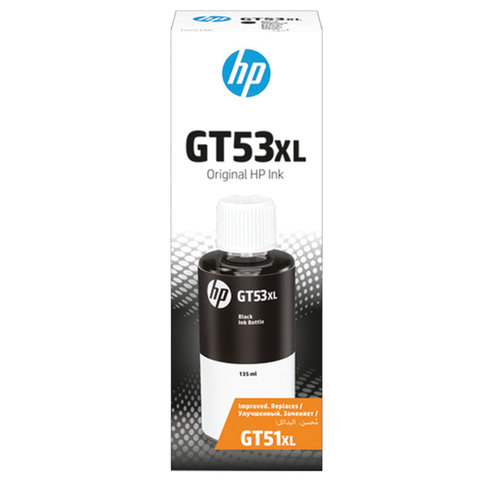 Чернила HP GT53XL (1VV21AE) для InkTank 315/410/415, SmartTank 500/515/615, черные, ресурс 6000 страниц, оригинальные