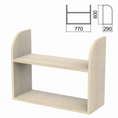Полка навесная настенная "Арго", 770х290х600 мм, ясень шимо
